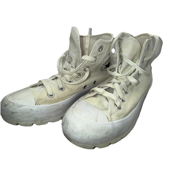 Size 7 - Converse Chuck Taylor All Star Lugged High White W - Picture 1 of 11